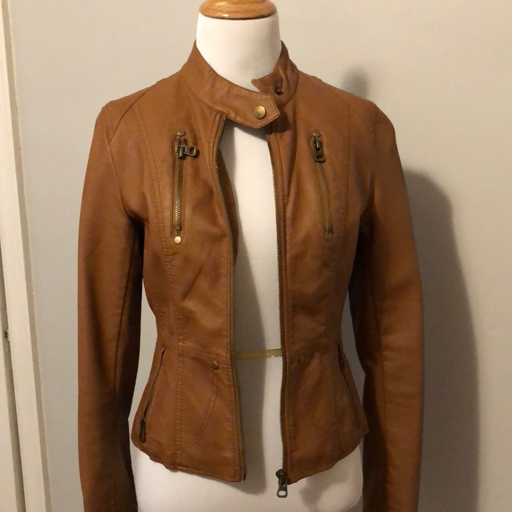 Vegan leather Moto jacket